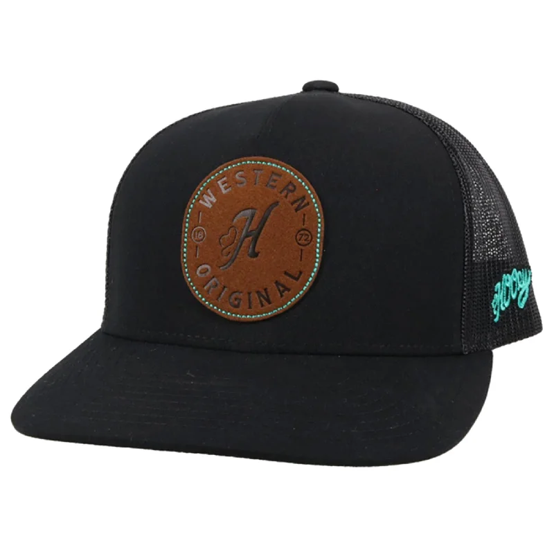 Men's western boots with a high - heeled design and a pointed toeHooey Spur Black Trucker Cap Men's western boots with a high - heeled design and a pointed toeHooey Spur Black Trucker Cap