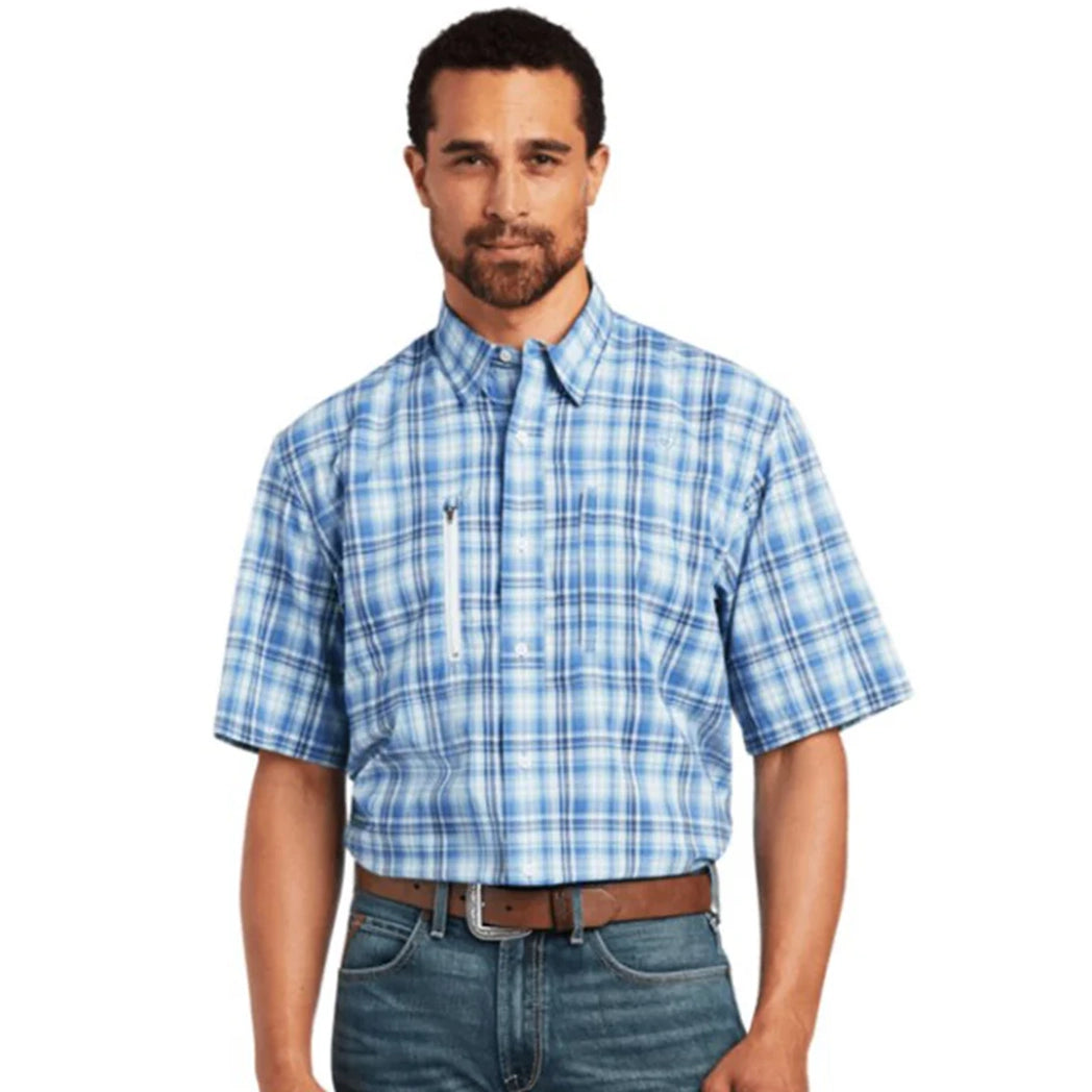 Men's western boots with a suede shaft and a leather soleAriat Men's Dutch Blue Plaid SHirt Men's western boots with a suede shaft and a leather soleAriat Men's Dutch Blue Plaid SHirt