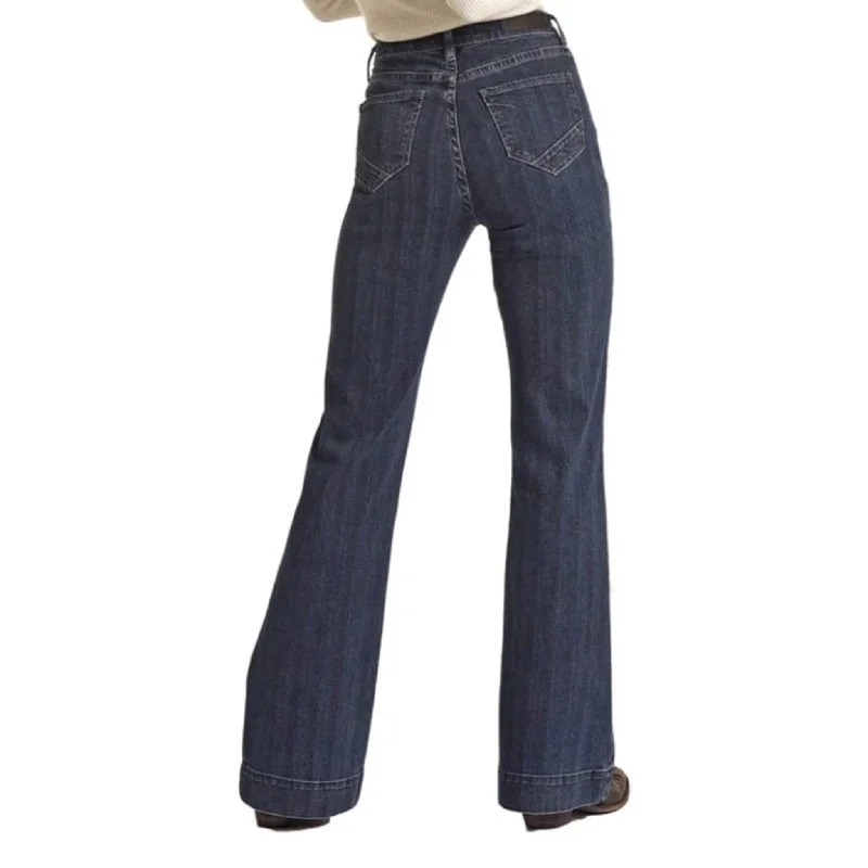 Men's western boots with a tooled leather design on the shaftRock & Roll Cowgirl Striped High Rise Trouser Jeans Men's western boots with a tooled leather design on the shaftRock & Roll Cowgirl Striped High Rise Trouser Jeans