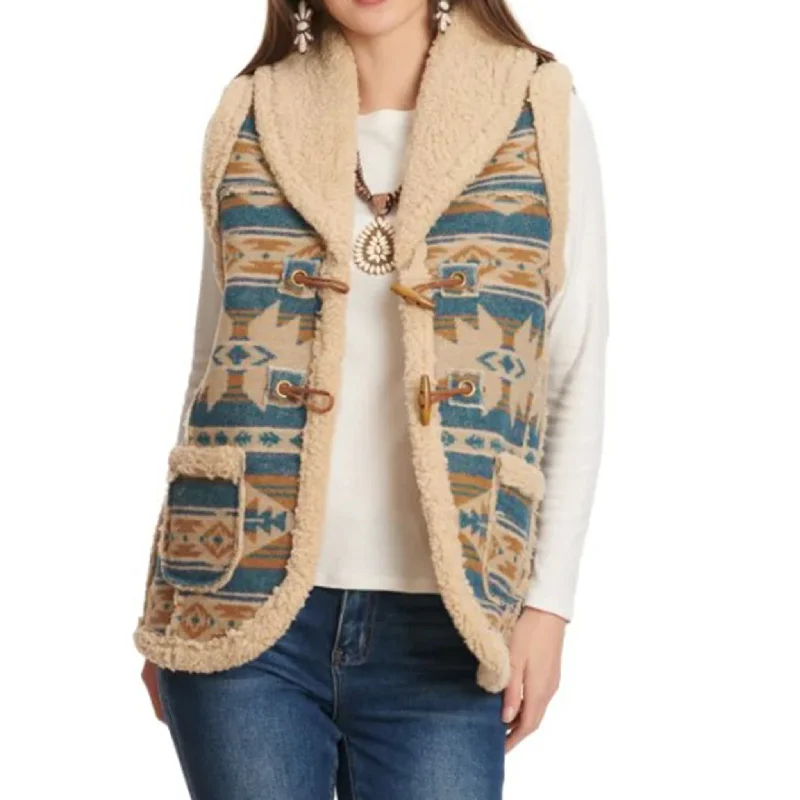 Vintage - style men's western boots with a square toe and spur ledgeCotton & Rye Women's Aztec Sherpa Vest Vintage - style men's western boots with a square toe and spur ledgeCotton & Rye Women's Aztec Sherpa Vest