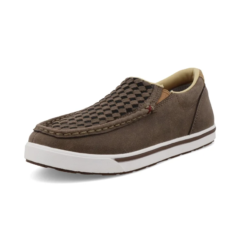 Men's genuine leather western boots with a snake - skin inlayTwisted X Youth Taupe Grey & Black Slip On Kicks Men's genuine leather western boots with a snake - skin inlayTwisted X Youth Taupe Grey & Black Slip On Kicks