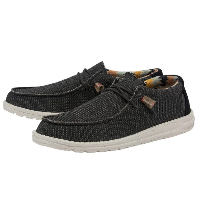 Men's western boots with a suede shaft and a leather soleHey Dude Wally Knit Charcoal Men's western boots with a suede shaft and a leather soleHey Dude Wally Knit Charcoal