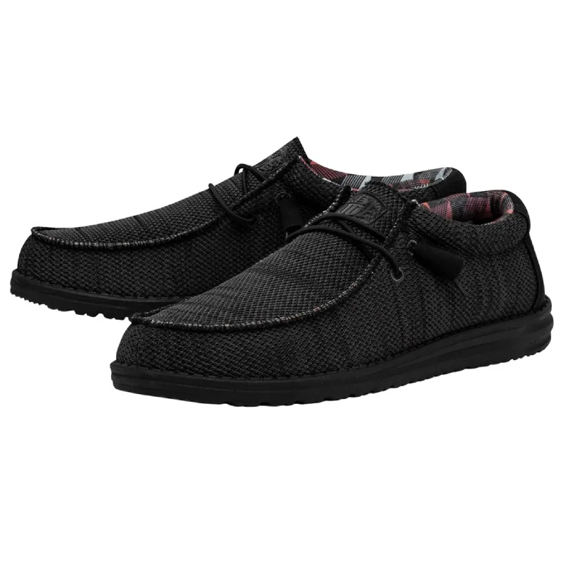 Men's western boots with a rubber sole for traction on various surfacesHey Dude Men's Jet Black Wally Sox Men's western boots with a rubber sole for traction on various surfacesHey Dude Men's Jet Black Wally Sox