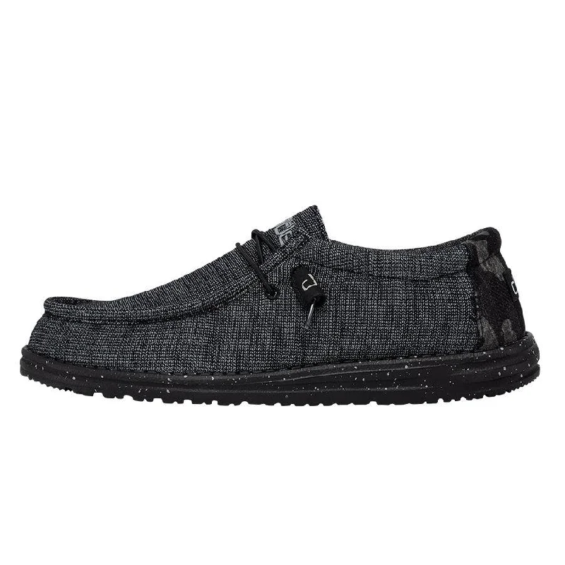 Men's western boots with a suede shaft and a leather soleHey Dude Wally Stretch Midnight Bunker Mens Shoe Men's western boots with a suede shaft and a leather soleHey Dude Wally Stretch Midnight Bunker Mens Shoe