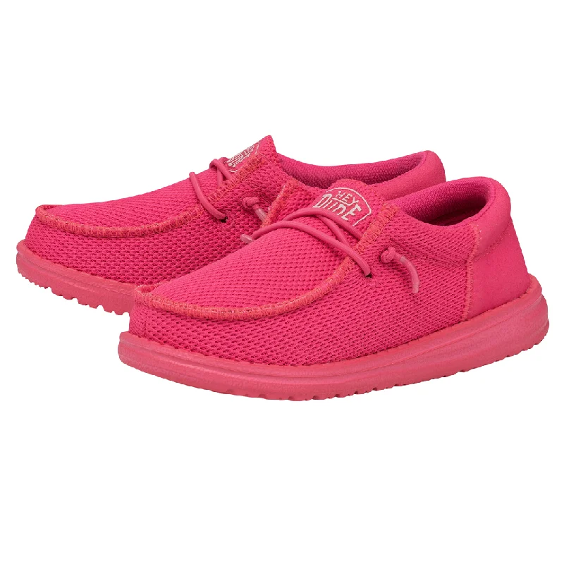 Men's western boots with a suede shaft and a leather soleHey Dude Youth Wally Funk Monochrome Electric Pink Men's western boots with a suede shaft and a leather soleHey Dude Youth Wally Funk Monochrome Electric Pink