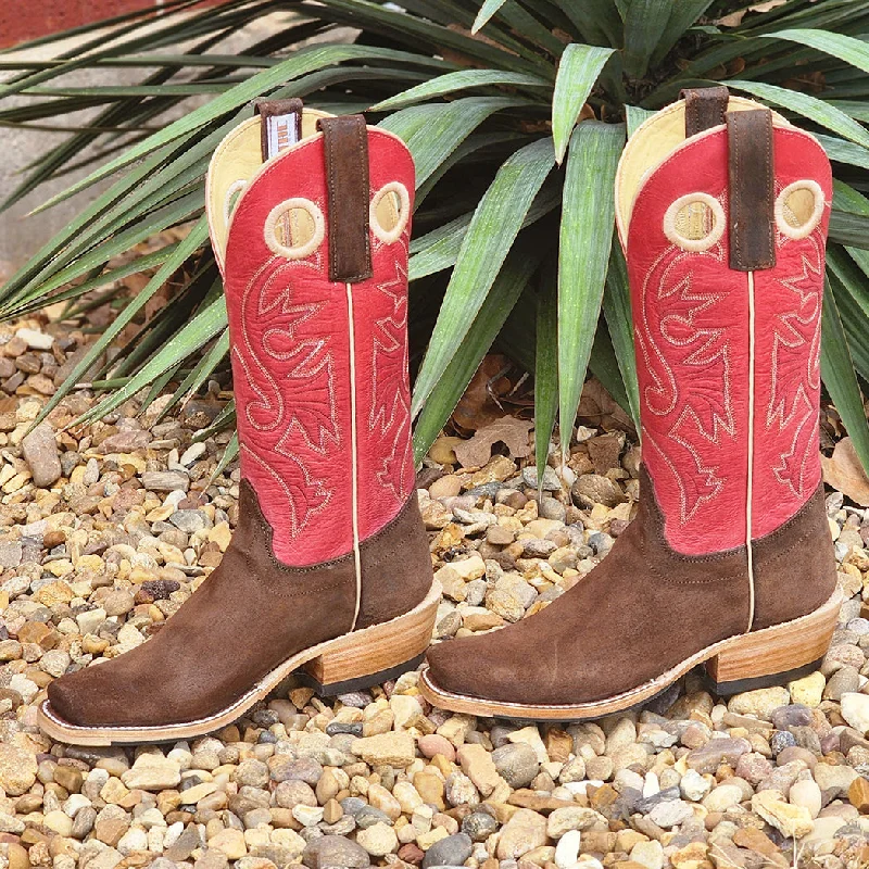 Men's western boots with a leather sole and a heel guardOlathe Cherry Waxy Kudu Boots Men's western boots with a leather sole and a heel guardOlathe Cherry Waxy Kudu Boots
