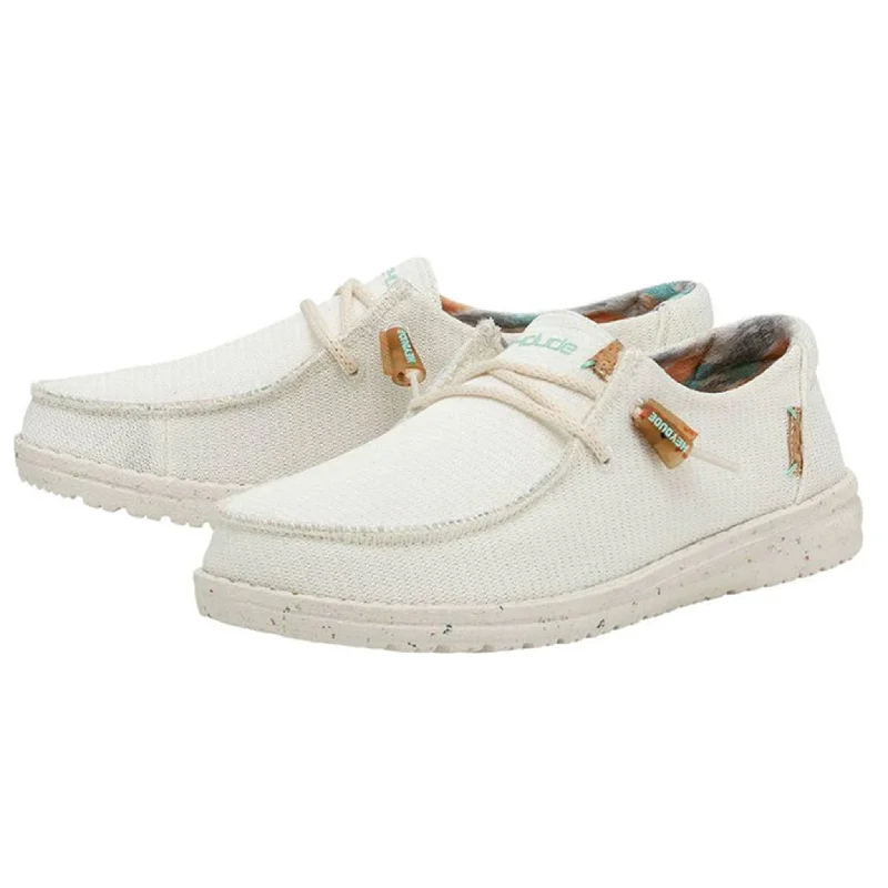 Men's western boots with a concho - studded strap and a pointed toeHey Dude Wendy Eco Sox White Men's western boots with a concho - studded strap and a pointed toeHey Dude Wendy Eco Sox White