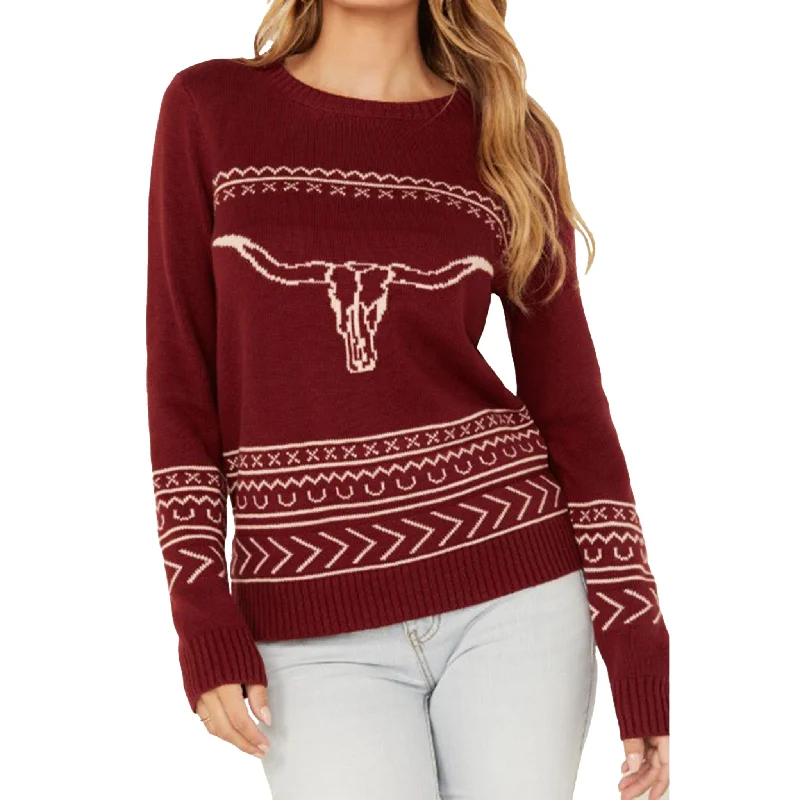 Alligator - embossed men's western boots for a bold statementCotton & Rye Women's Wine Longhorn Sweater Alligator - embossed men's western boots for a bold statementCotton & Rye Women's Wine Longhorn Sweater