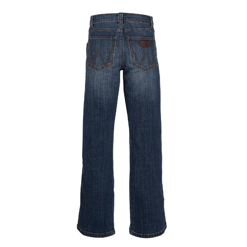 Men's western boots with a distressed leather finish for a rugged lookWrangler Boys Retro Relaxed Jeans